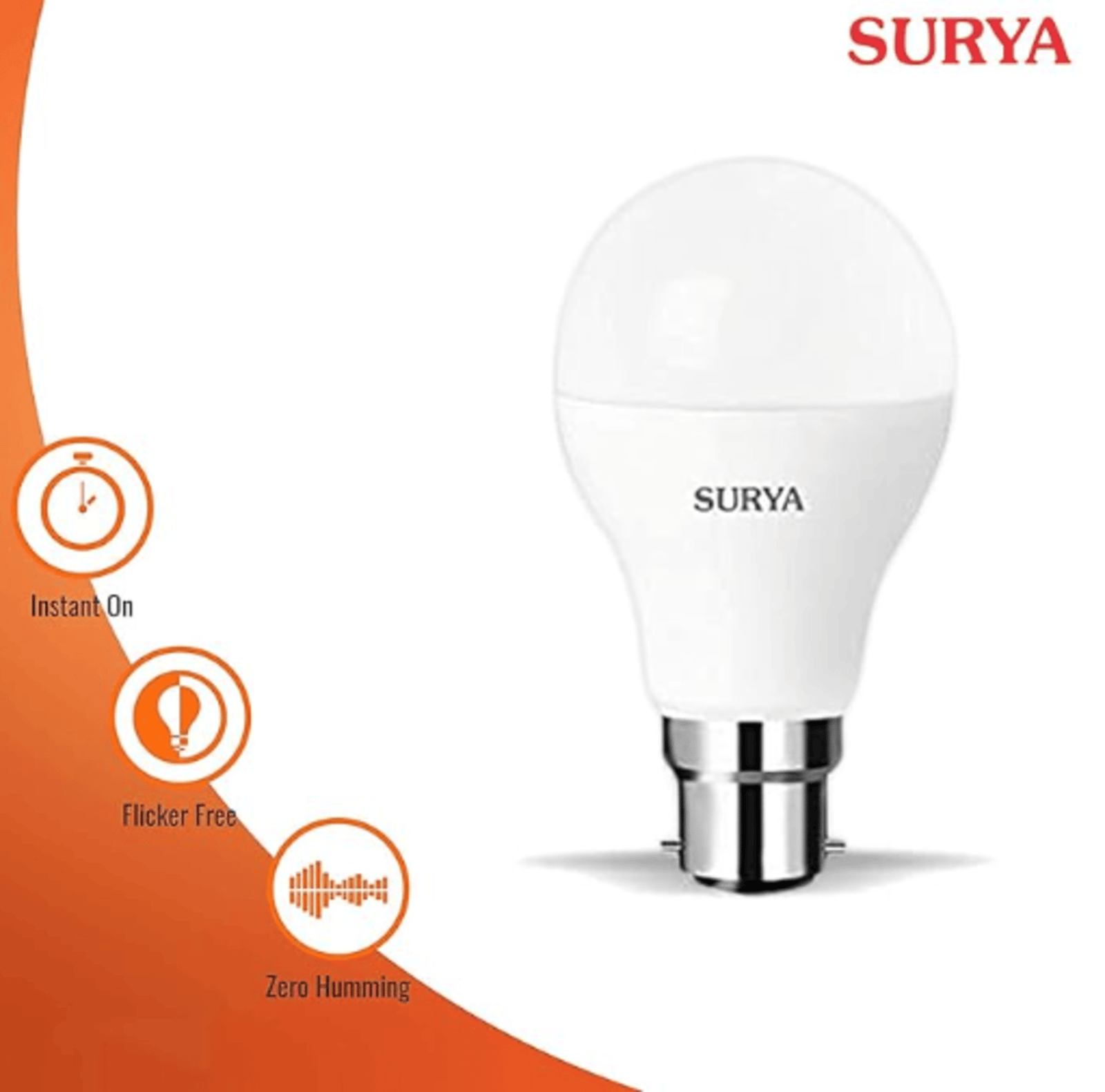 Surya 15W B22 LED Cool Day Light Lamp, Pack of 1 - Image 2