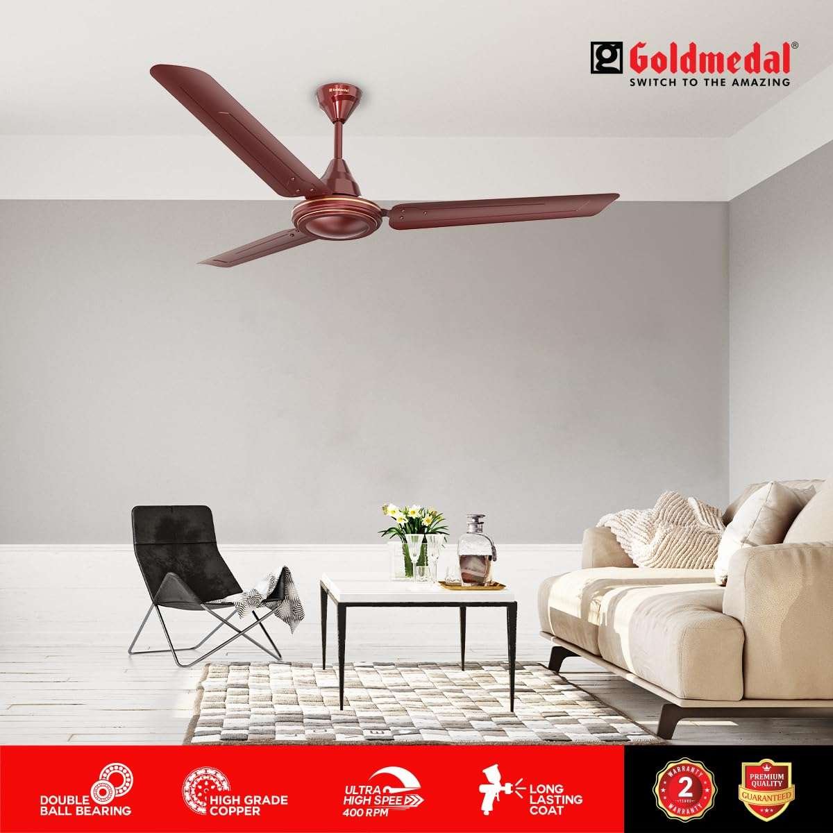 Goldmedal Comet 1200 mm New BEE Certified Star Rated 2026-2028 Economy Ceiling Fan - Image 5