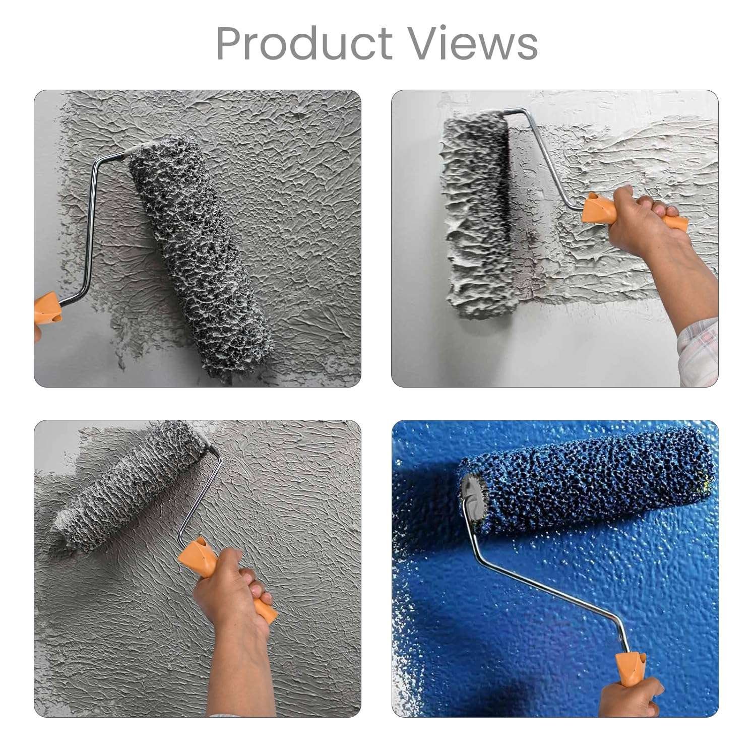 SHERKOTTI Roller 9 Inch Green Refill With Nut Zinc Handle Paint Wall Painting - Image 4
