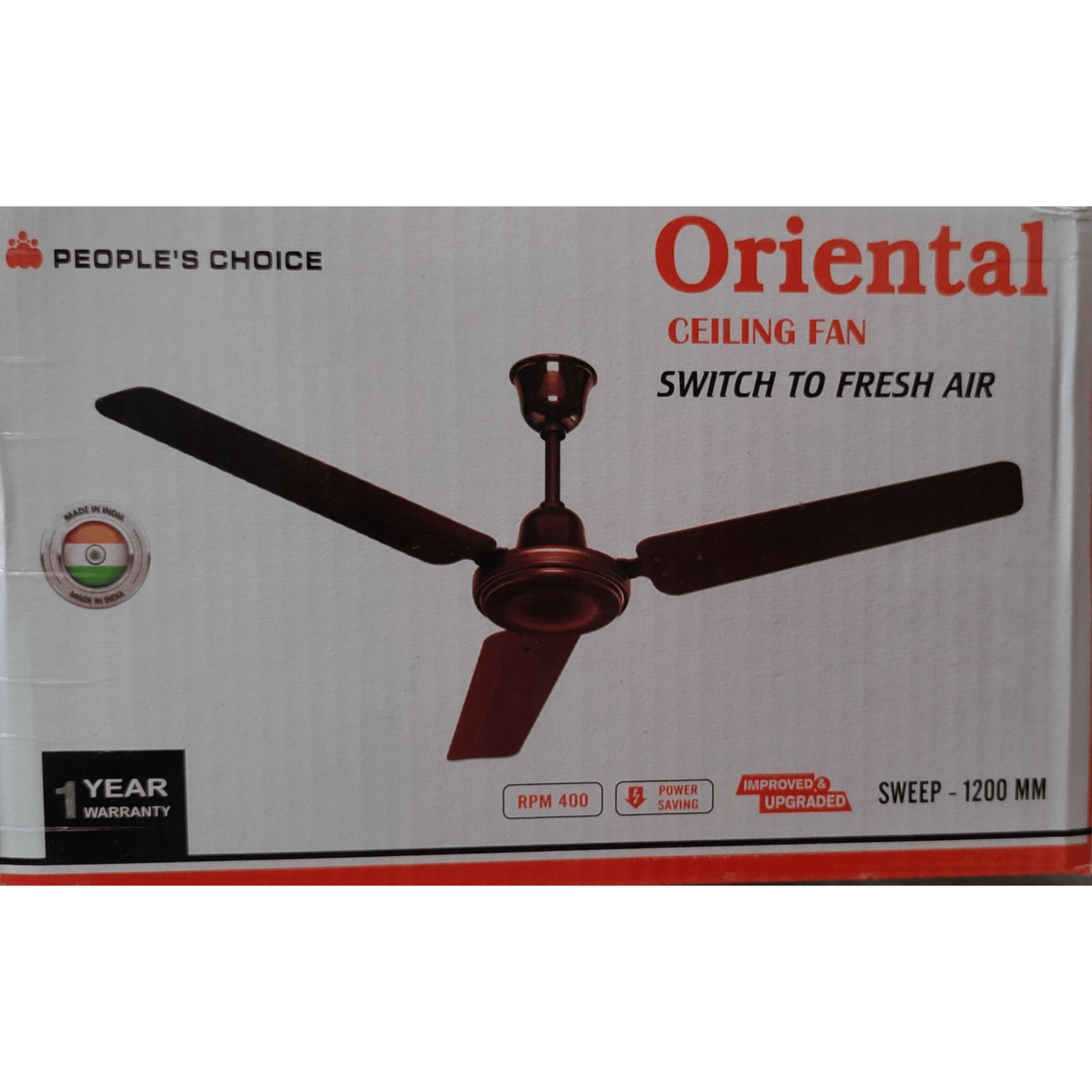 Oriental 1200mm Ceiling Fan Switch To Fresh Air - Image 2
